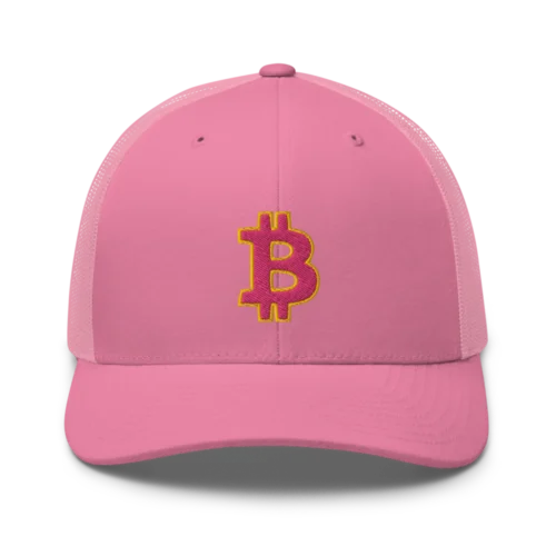 Bitcoin Pink Trucker Cap