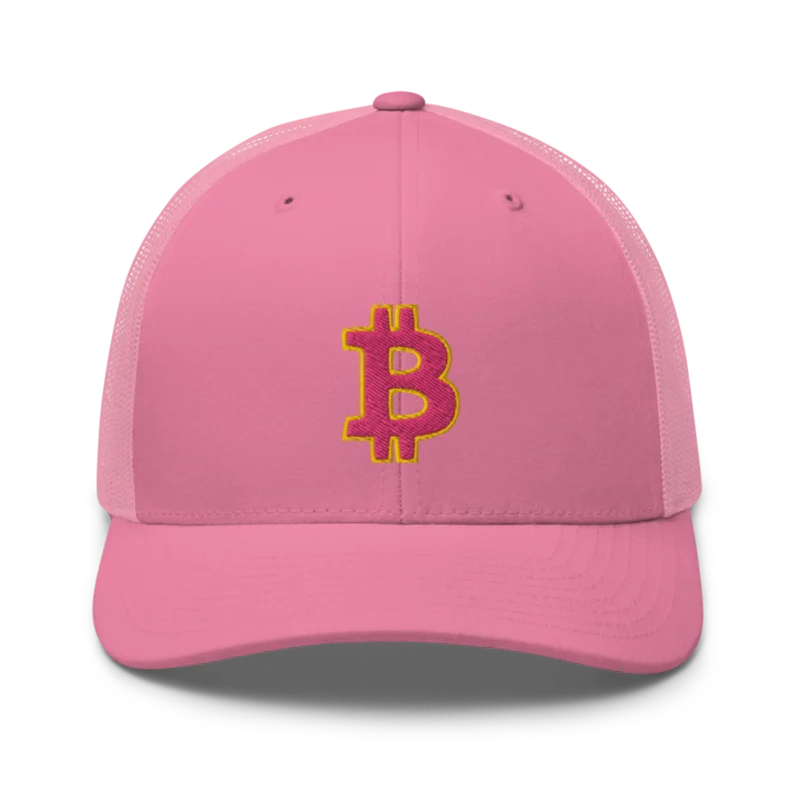Bitcoin Pink Trucker Cap
