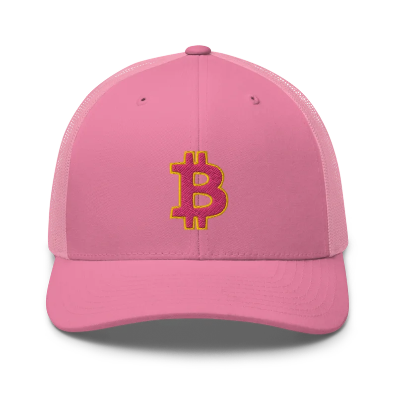 Bitcoin Pink Trucker Cap