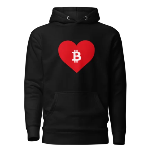 Bitcoin: Red Heart Hoodie