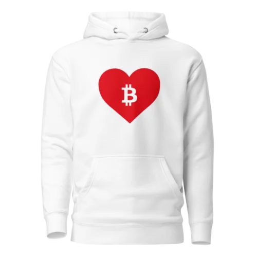 Bitcoin: Red Heart Hoodie