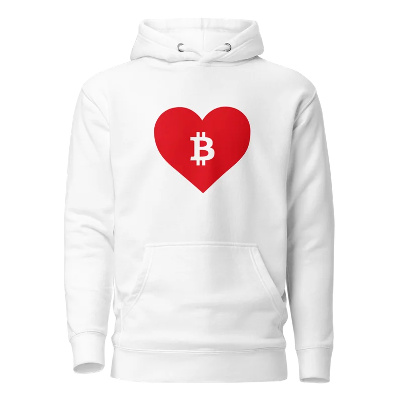 Bitcoin: Red Heart Hoodie