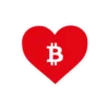Bitcoin: Red Heart Sticker