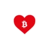 Bitcoin: Red Heart Sticker