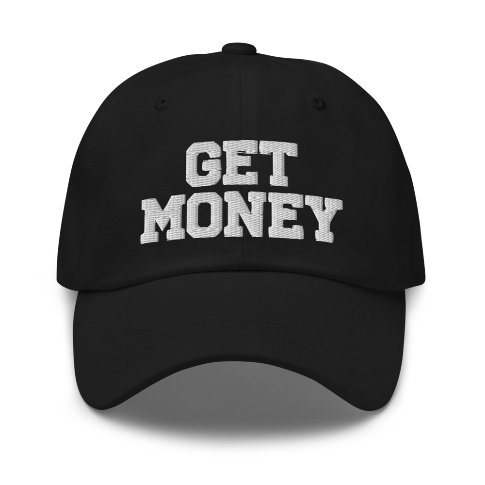 classic dad hat black front 63c059a33a368 - Get Money Baseball Cap