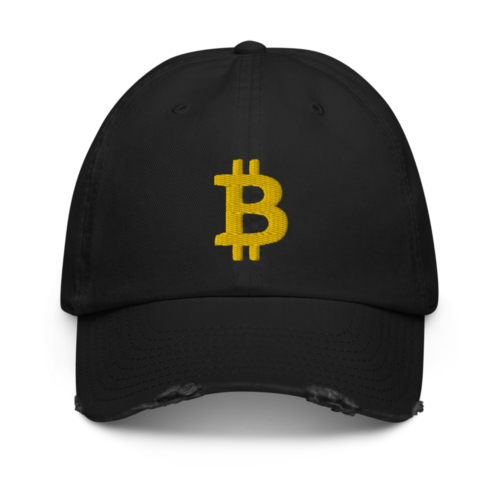 distressed baseball cap black front 63c058ccb895c - Bitcoin YLW Distressed Baseball Cap