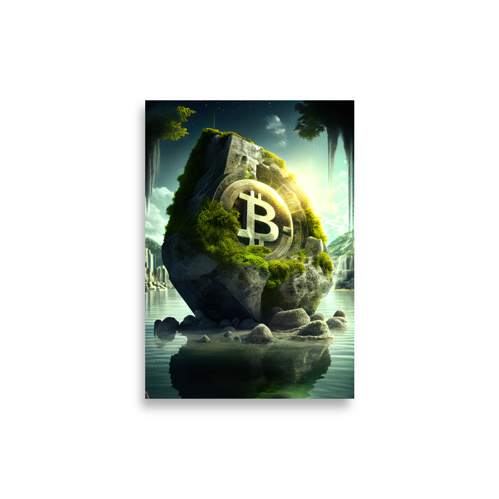enhanced matte paper poster cm 21x30 cm front 63b445bcc3485 - Bitcoin Ancient Rock Poster
