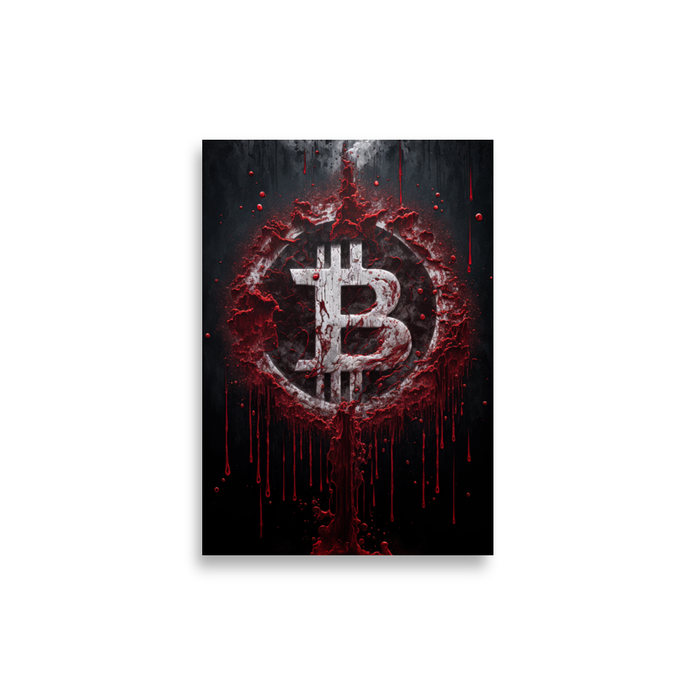 enhanced matte paper poster cm 21x30 cm front 63b76a4b0d3db - Bloody Bitcoin Poster