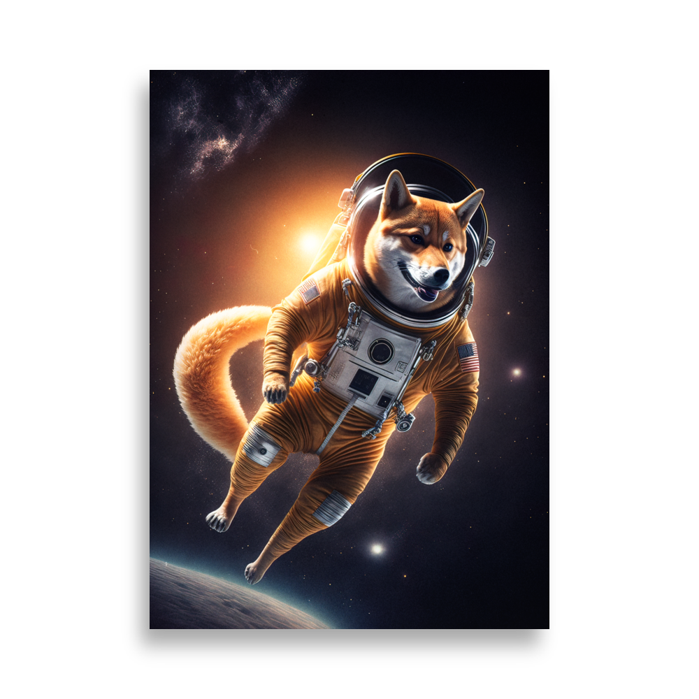 enhanced matte paper poster cm 50x70 cm front 63b430595e113 - Shiba Inu: Space Mission Poster