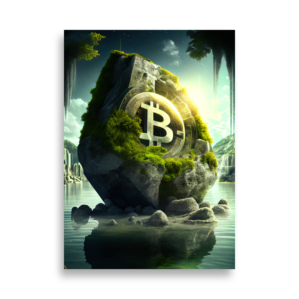 enhanced matte paper poster cm 50x70 cm front 63b445bcc3518 - Bitcoin Ancient Rock Poster