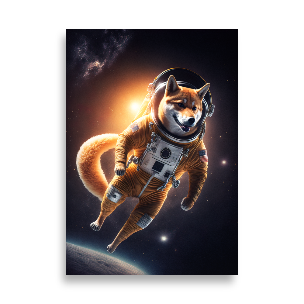 enhanced matte paper poster cm 70x100 cm front 63b430595d782 - Shiba Inu: Space Mission Poster
