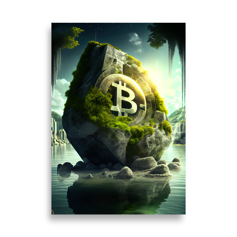 enhanced matte paper poster cm 70x100 cm front 63b445bcc2465 - Bitcoin Ancient Rock Poster