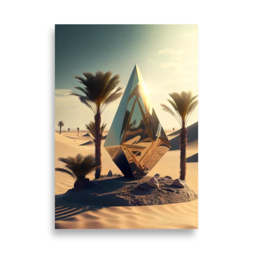 Ethereum in Desert Poster