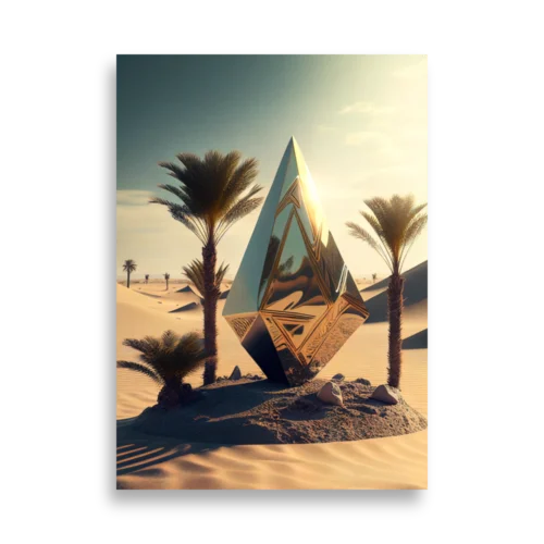 Ethereum in Desert Poster