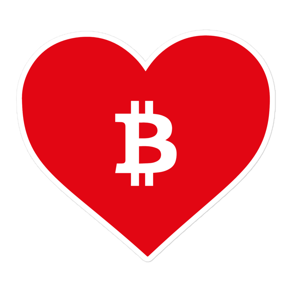 kiss cut stickers 5.5x5.5 default 63bf12e7cb021 - Bitcoin: Red Heart Sticker