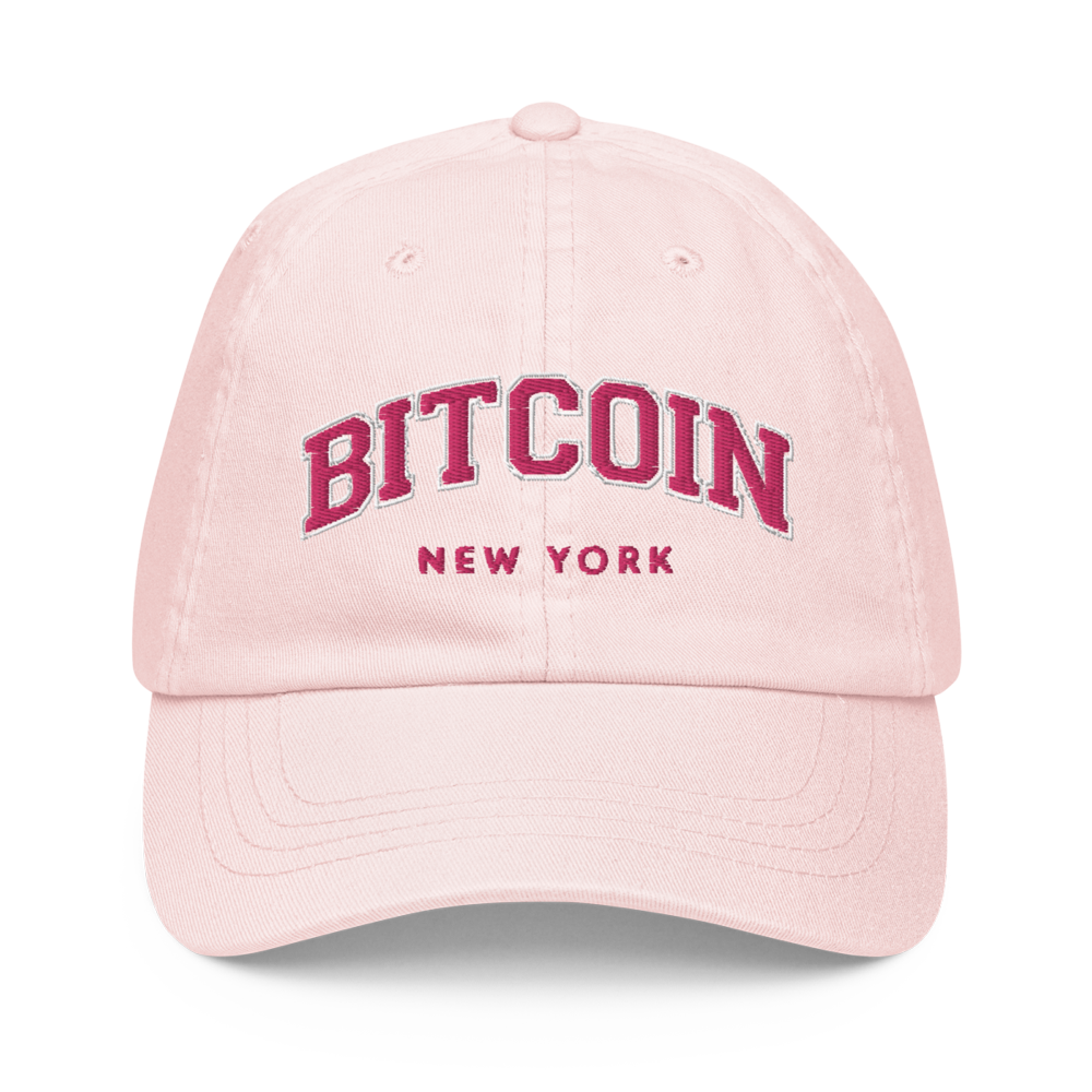 pastel baseball hat pastel pink front 63d410531d84e - Bitcoin: New York Pastel Baseball Cap