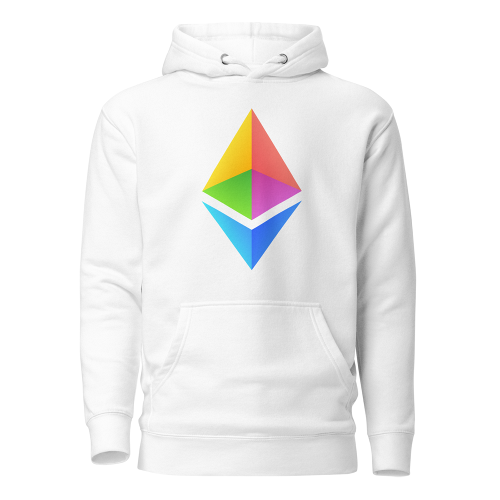 unisex premium hoodie white front 63bf0d60910d2 - Ethereum: Colorful Logo Hoodie