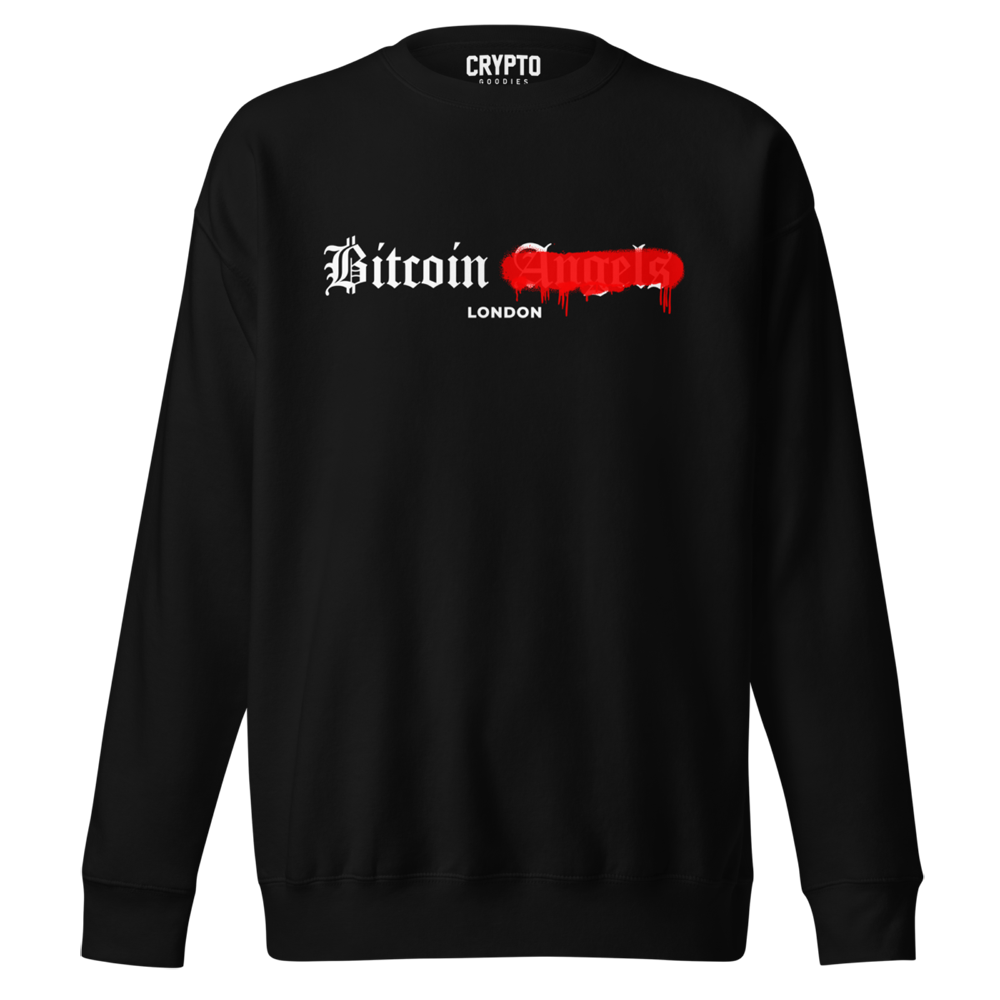 unisex premium sweatshirt black front 63bd6eeea090c - Bitcoin: London Sweatshirt