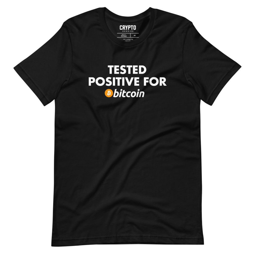 unisex staple t shirt black front 63bf04f783def - Tested Positive For Bitcoin T-Shirt