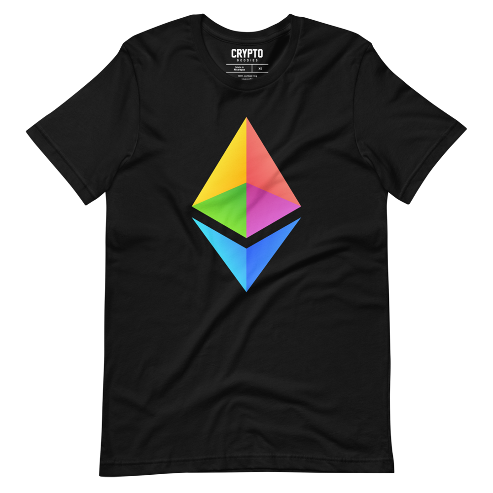 unisex staple t shirt black front 63bf0c8ead1dc - Ethereum: Colorful Logo T-Shirt