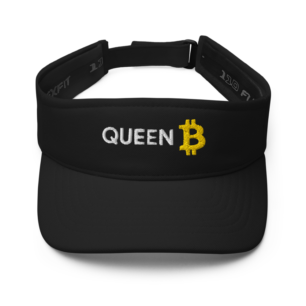 visor black front 63d40b45337f6 - Bitcoin: Queen B Visor