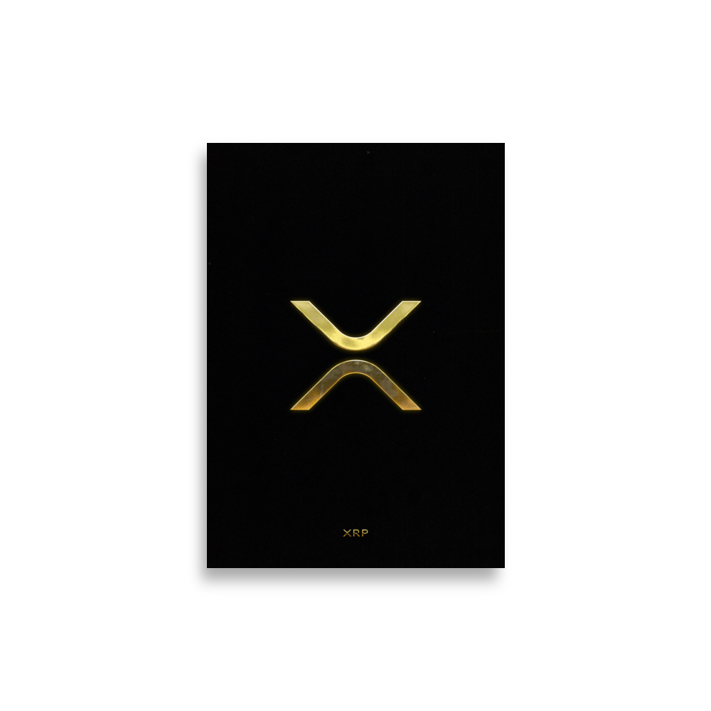 XRP: Gold Logo Poster