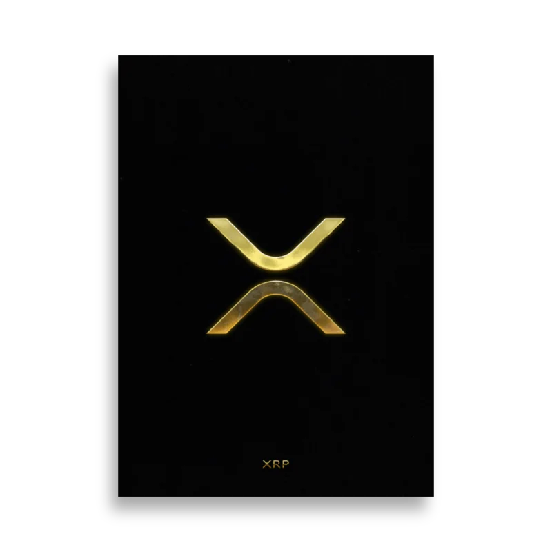 XRP: Gold Logo Poster