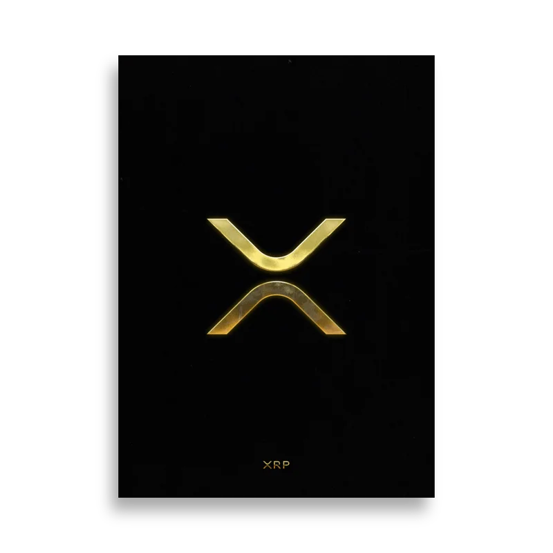 XRP: Gold Logo Poster