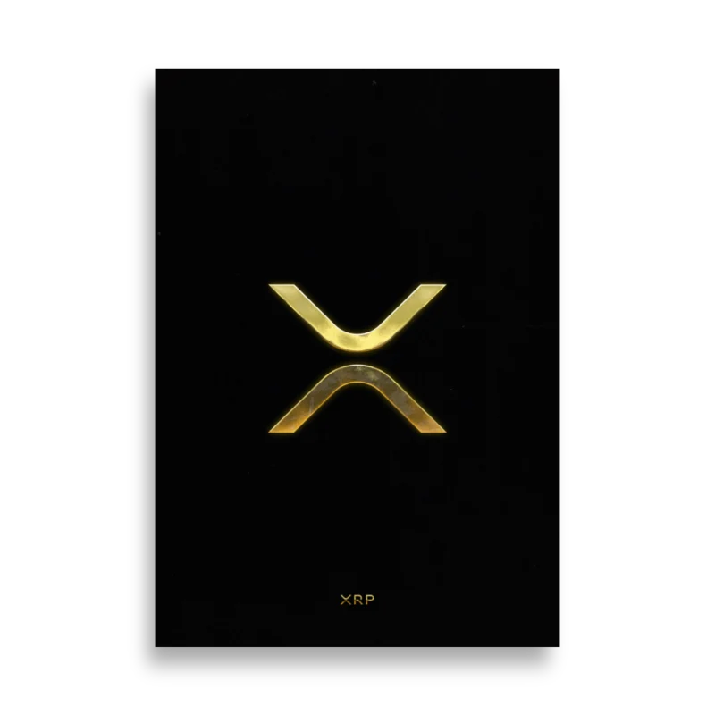 XRP: Gold Logo Poster
