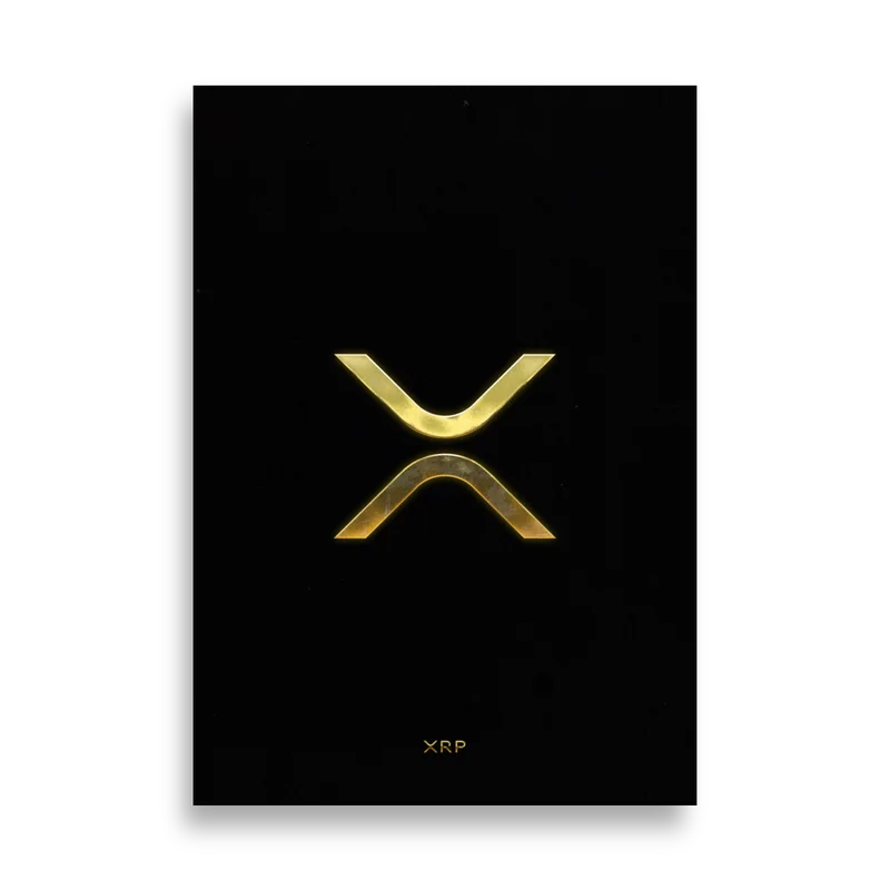 XRP: Gold Logo Poster