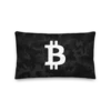 Bitcoin Black Camouflage Premium Pillow