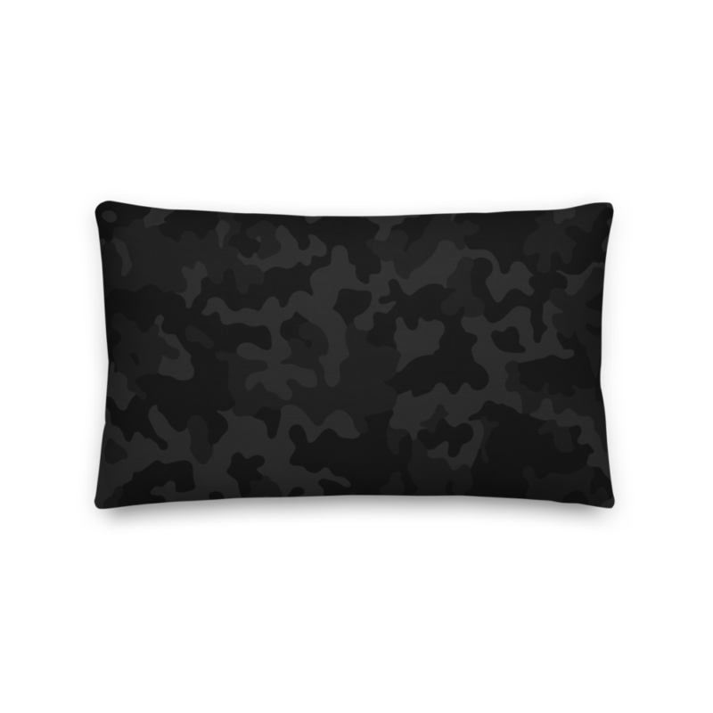 Bitcoin Black Camouflage Premium Pillow
