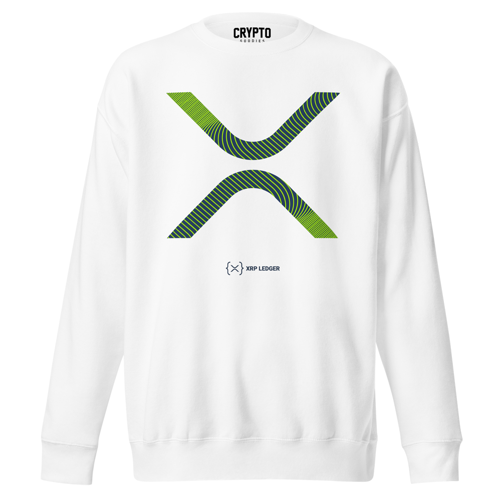 unisex premium sweatshirt white front 63f0f2da3f29a - XRP Ledger (XRPL) Premium Sweatshirt