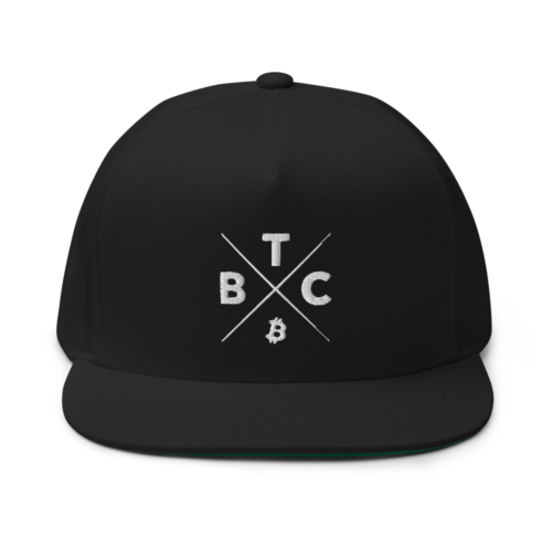 Bitcoin X Flat Bill Cap