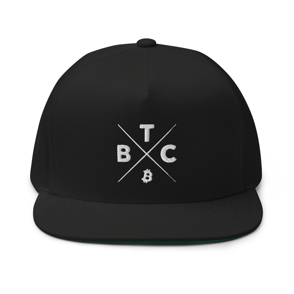 Bitcoin X Flat Bill Cap