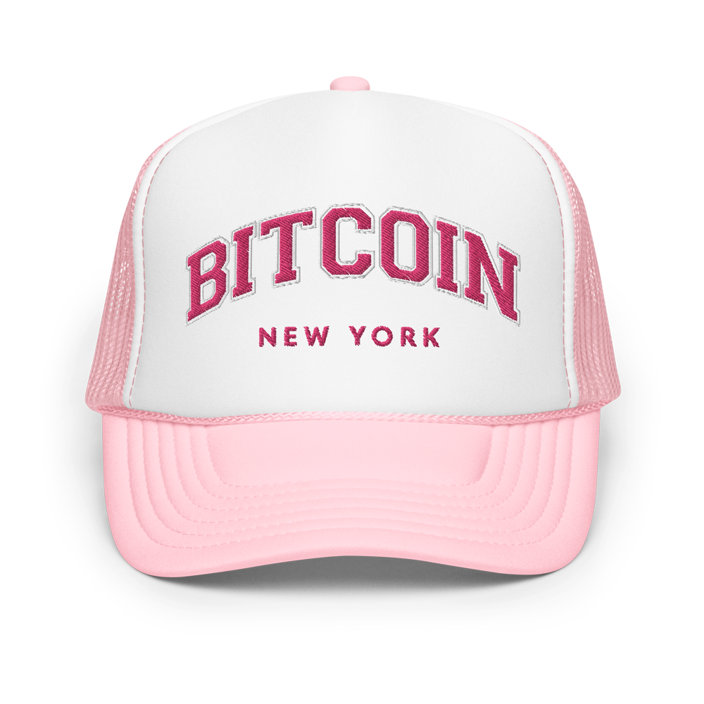foam trucker hat light pink white light pink one size front 646dd88bd5d1f 2 - Bitcoin New York Foam Trucker Hat