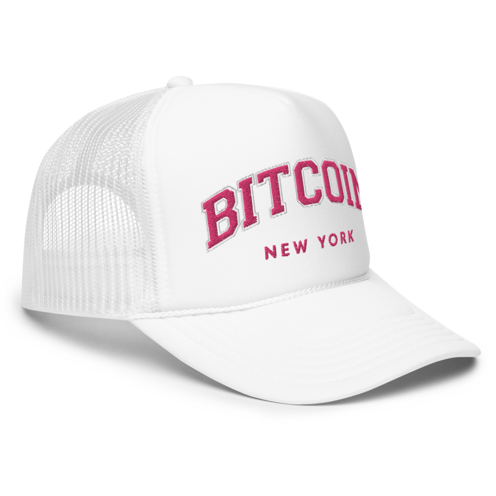 foam trucker hat white one size right front 646dd88c43f5d 2 - Bitcoin New York Foam Trucker Hat