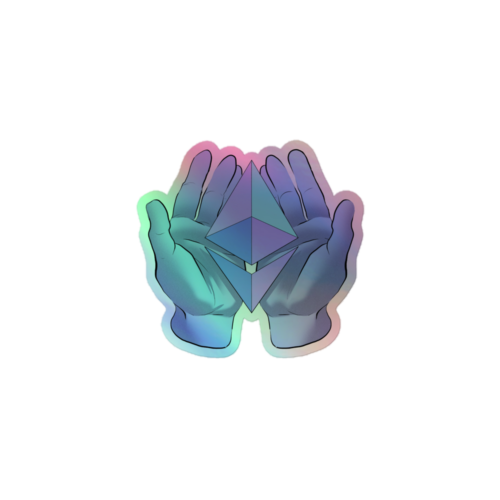 HODL Ethereum Holographic Sticker