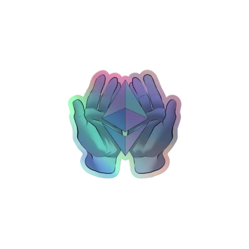 HODL Ethereum Holographic Sticker