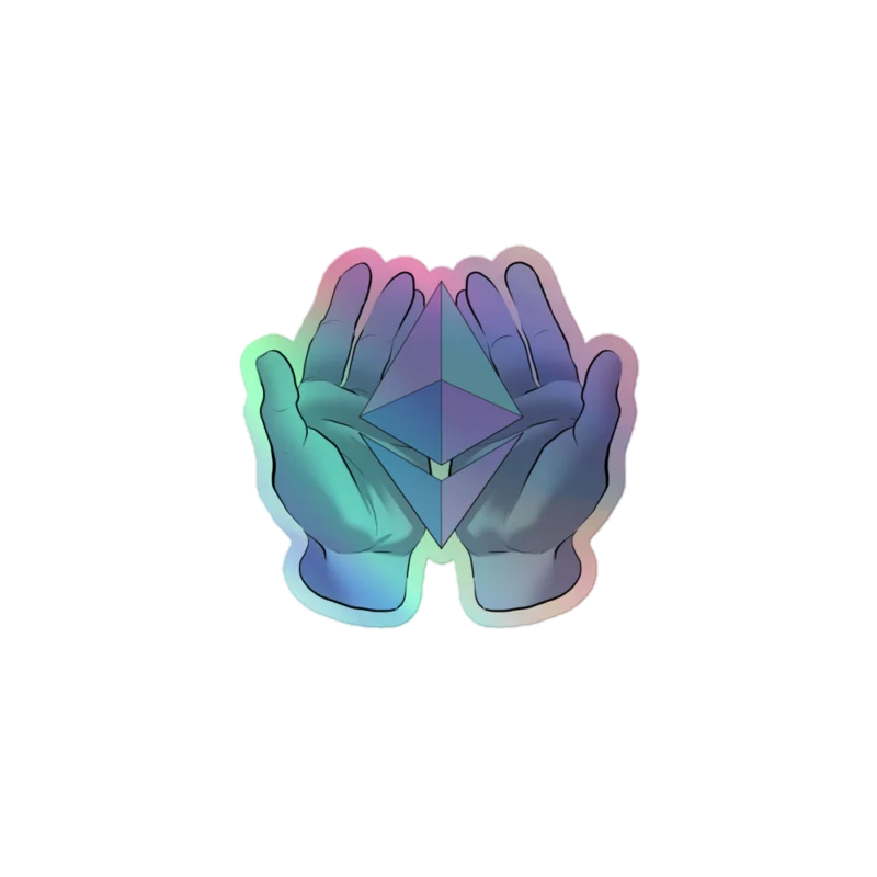 HODL Ethereum Holographic Sticker