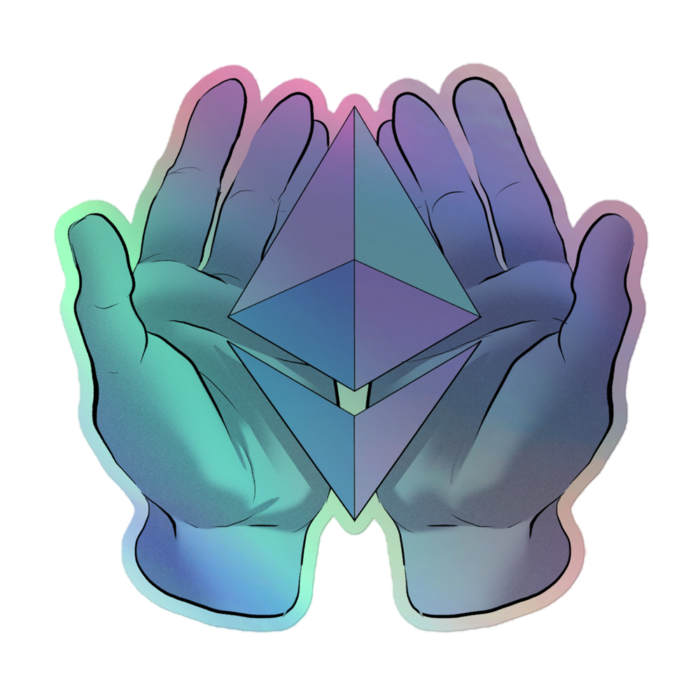 HODL Ethereum Holographic Sticker