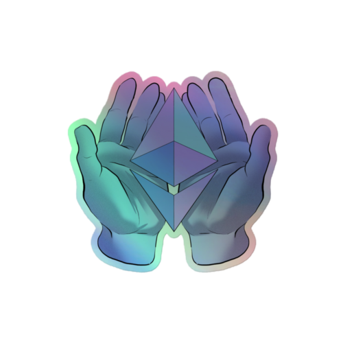 HODL Ethereum Holographic Sticker