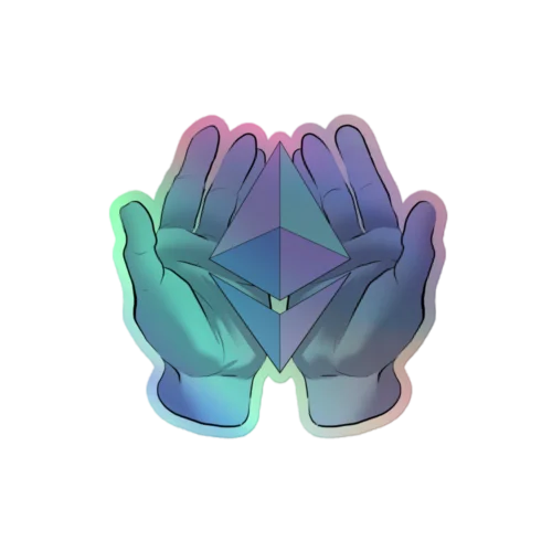 HODL Ethereum Holographic Sticker