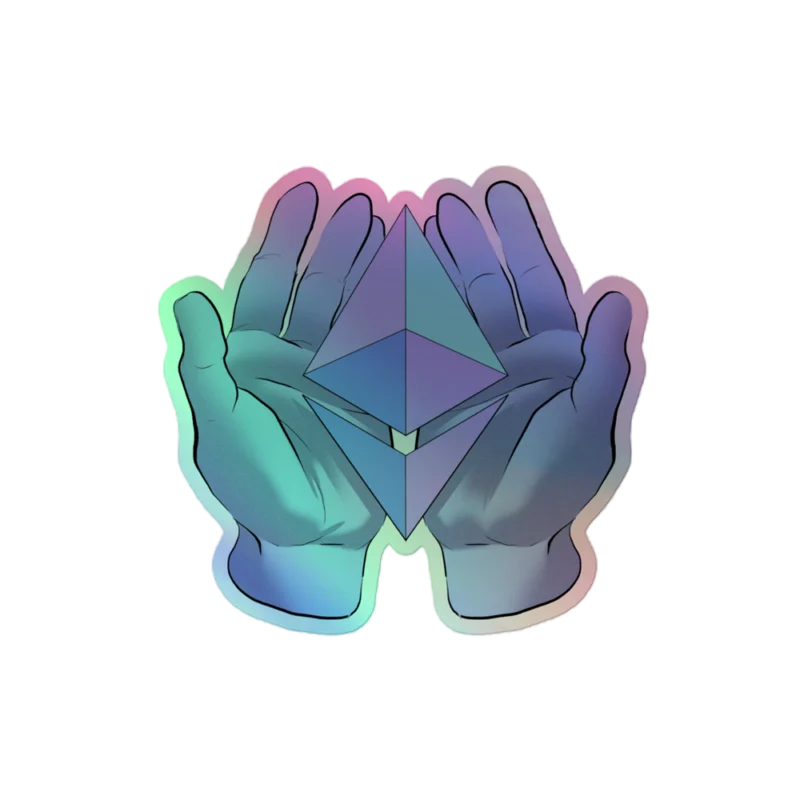 HODL Ethereum Holographic Sticker