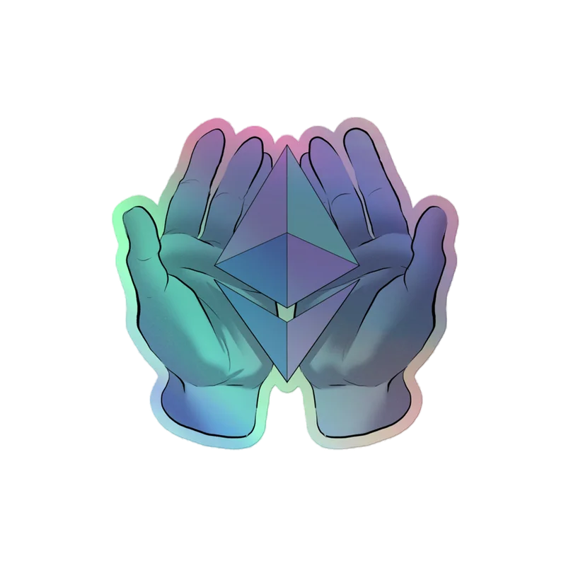 HODL Ethereum Holographic Sticker