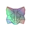 MetaMask Outline Logo Holographic Sticker