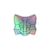 MetaMask Outline Logo Holographic Sticker