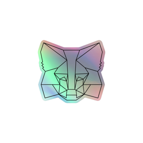 MetaMask Outline Logo Holographic Sticker