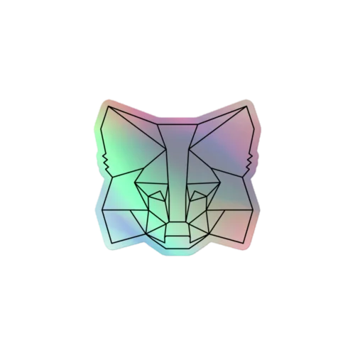 MetaMask Outline Logo Holographic Sticker