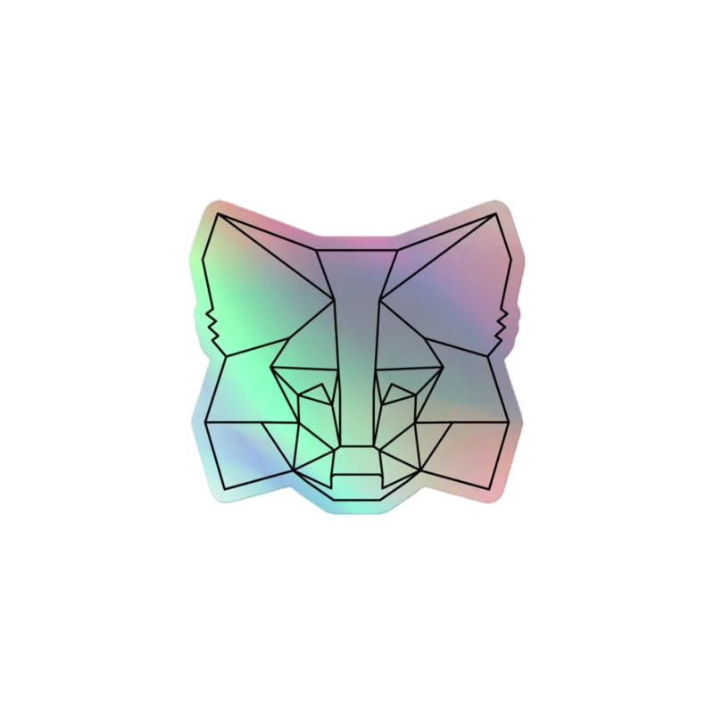 MetaMask Outline Logo Holographic Sticker